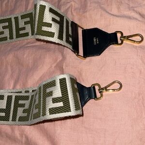 Preloved Fendi strap, beige and brown color great condition